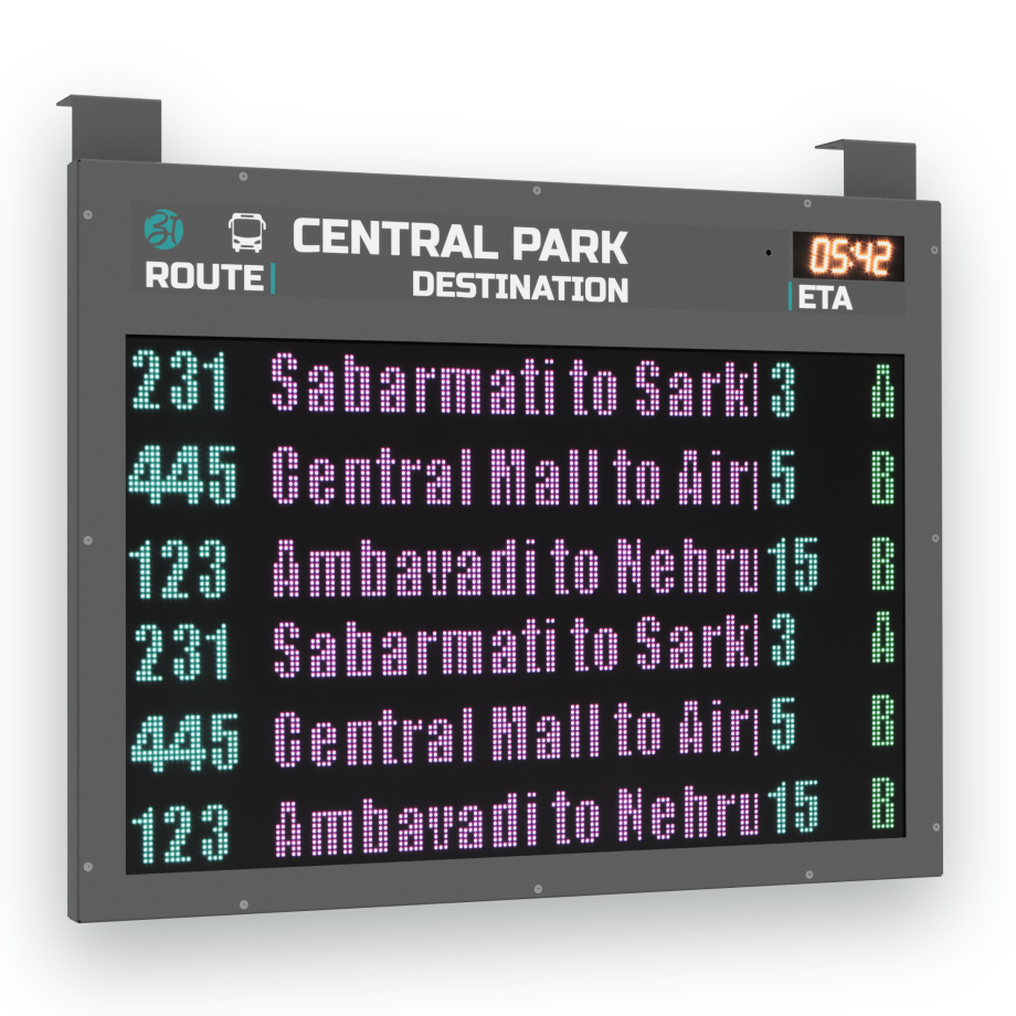 6 line Passenger Information Display APIS-160-6M