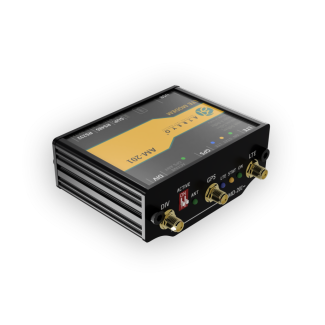 Industrial LTE modem with USB, RS232, RS485 AM-201